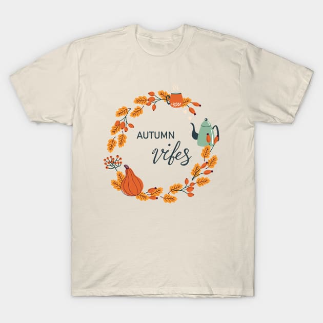 Autumn vibes wreath T-Shirt by DanielK